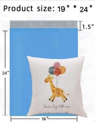 #7 19×24 Poly Mailers Plastic Mailing Envelopes Shipping Bags LIGHT BLUE 300 PCS