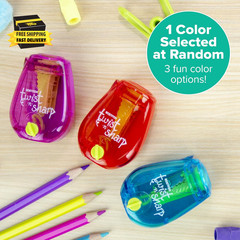 Office Pencil Sharpener, Manual, One Assorted Color, Twist-N-Sharp, Kids, Boys,