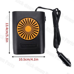 1x New 200W 12V Car Heater Cooling Fan For Windshield Defrosting – Orange/Black