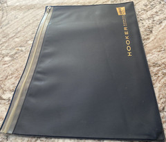 Vtg Vinyl PVC Slide Zip Close Paper Document Pouch Blue “Hooker Chemical Corp.”