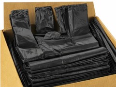 Black T-Shirt Carryout Bags 600 by Poly-America