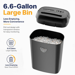 NEW 14-Sheet Cross-Cut Paper Shredder P-4 High Security 6.6-Gal Bin