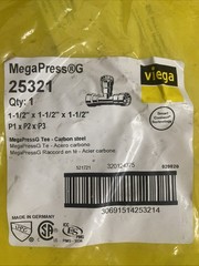 Viega 25321 Viega Megapressg Tee, 1-1/2″ X 1-1/2″ X 1-1/2″