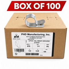3/4 CPVC Wrap-Around Pipe Strap, Galvanized Steel (100 Per Box