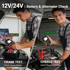 Car Battery Tester 12V/24V 20–2000CCA Automotive Battery Load Tester with Cra…