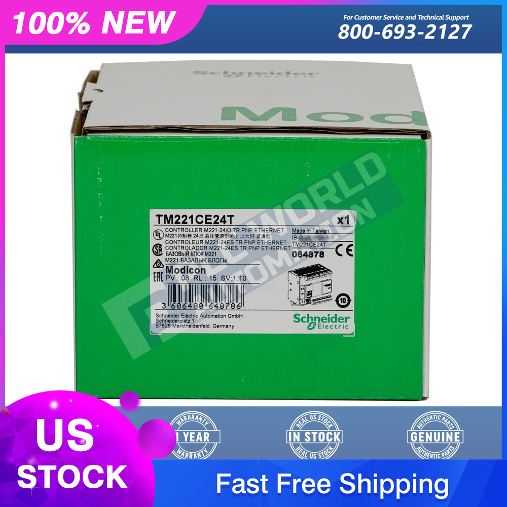 Schneider Electric TM221CE24T Modicon M221 Controller, 24 I/O Ethernet Brand New