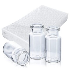 200pcs 10ml Vials Glass Clear with Plastic-Aluminum Caps and Rubber Stoppers USA