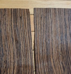 2 pieces East Indian rosewood veneer 6 1/2″ x 19 1/2″ each raw wood cracks +1pc
