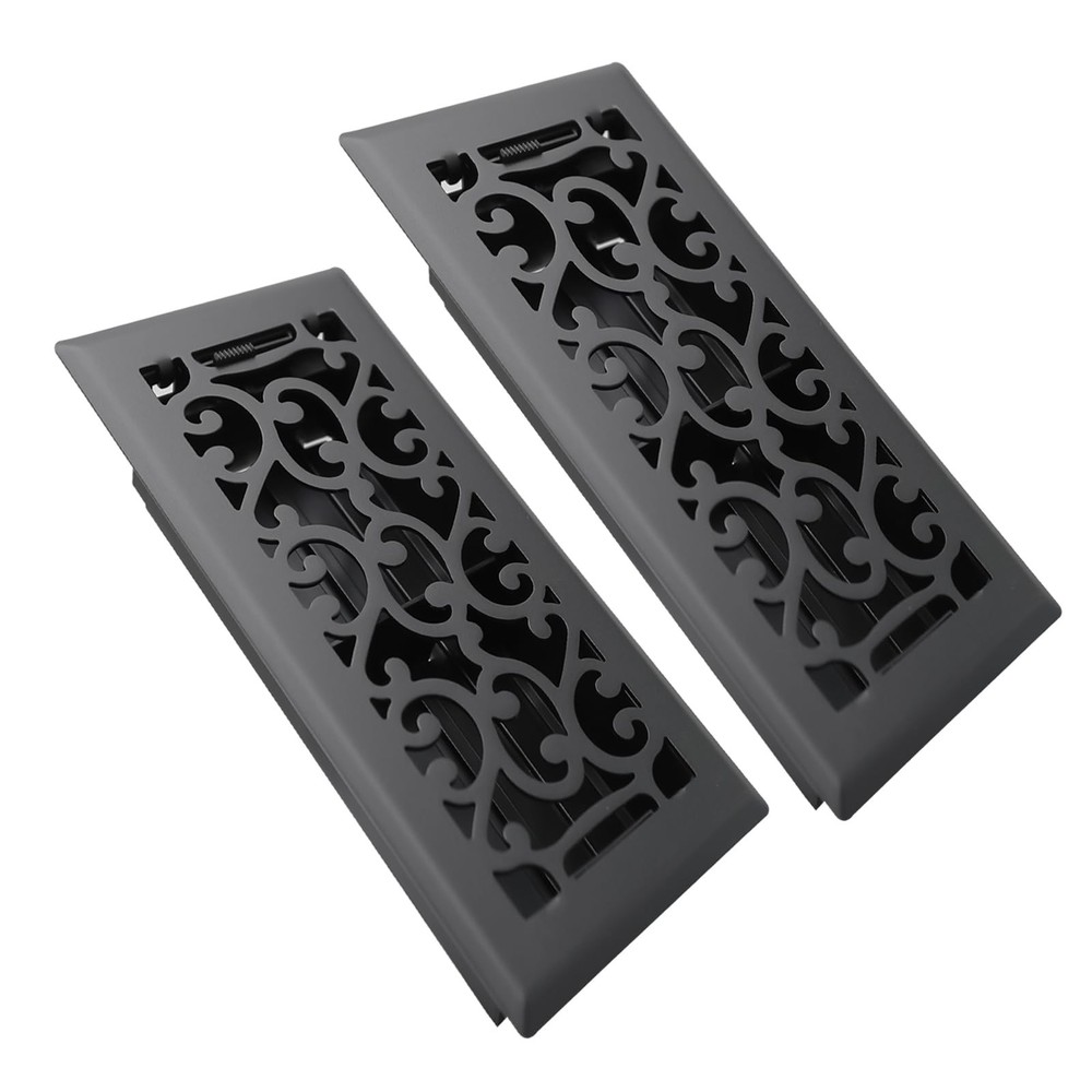 4×8 Inches Air Floor Vents Register Ease Adjust Air Flow Savannah Design-Heav…