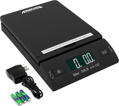 50 Lb All-In-One Black Digital Shipping Postal Scale with Adapter (W-8250-50B)