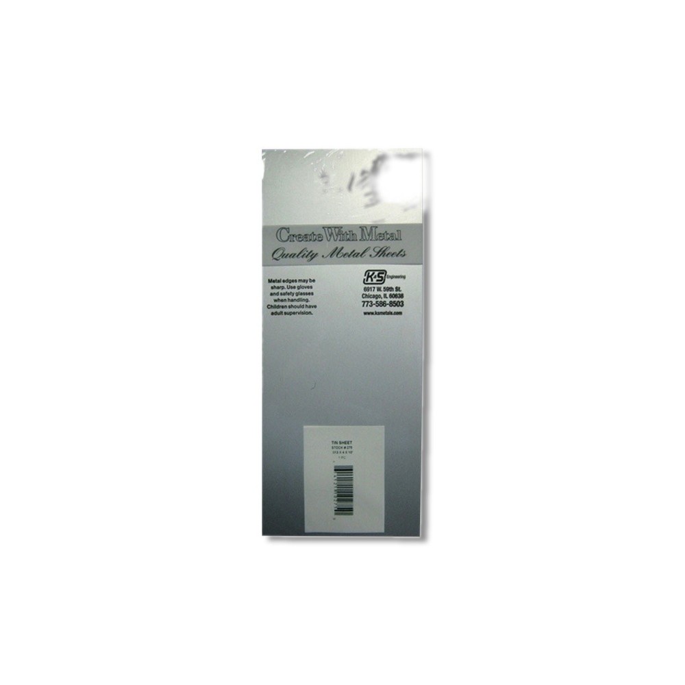 K&S 0.013 in X 4 in X 10 in Tin Sheet Metal 275