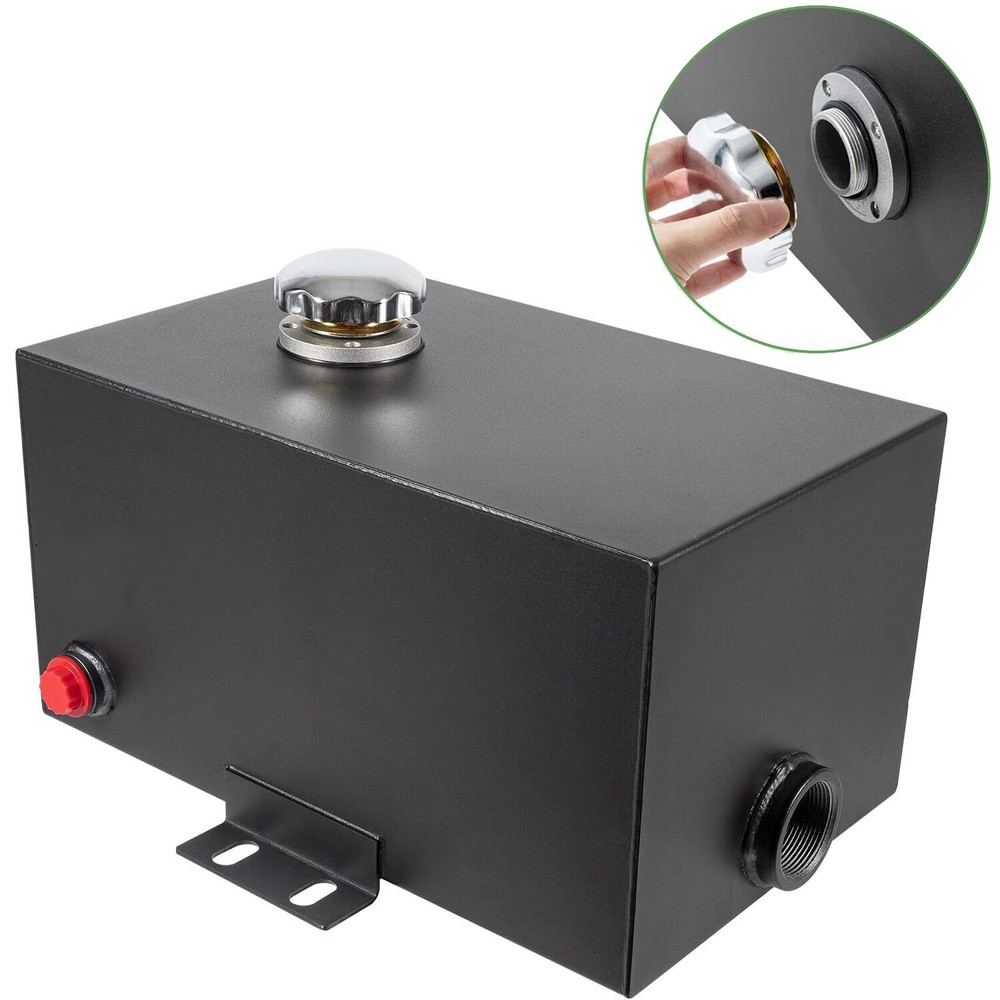 5 Gallon Hydraulic Fluid Reservoir Tank with Outlet 0.75″ FNP & Inlet 1.5″ FNPT