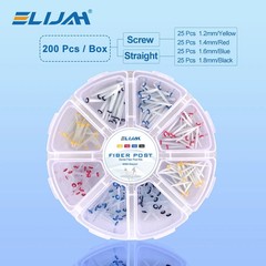 Dental Fiber Post Kit Mixed/Screw/Straight Post Quartz Glass Thread Pile 1Box-US