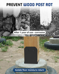 4Pcs 6×6 Concrete Deck Post Anchor Base Adjustable Metal Post Bracket Post Base
