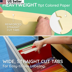 Blue Summit Supplies File Jackets Letter Size 1 Inch Letter, Assorted