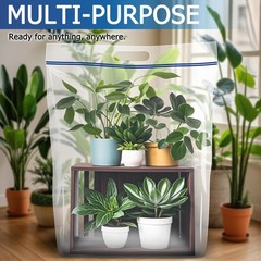 15 Gallon Large Storage Bags, 3.5 Mil Thick Clear Plastic Zipper Bags with Ha…