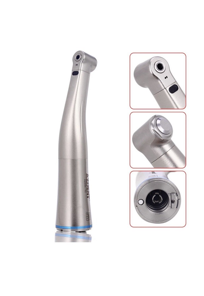 Dental 1:1 Fiber Optic LED Contra Angle Handpiece E-Type Internal Spray
