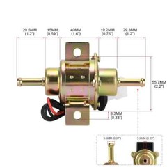 12VUniversal Low Pressure 3-5 Psi Petrol Diesel Electric Fuel Pump for Cub Cadet