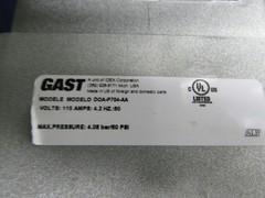 Gast Model No DOA-P704-AA Compressor/Vacuum Pump with WARRANTY 4 available