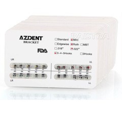 100X AZDENT Dental Orthodontic Bracket Braces Mini Roth Slot.022 Hooks 3-4-5