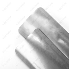 Multi Size Silver Aluminium Mylar Glossy Flat Open Top Powder Pouch