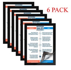 Self-Adhesive Magneti Business and Store Document Sign Holder Picture Frames-6PK