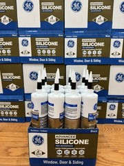 GE 10.1 oz. Black Exterior/Interior Silicone 2-Window Door Sealant (Case of 12)