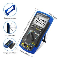 Digital Multimeter TRMS 6000 Counts Auto Range Ammeter AC DC Volt Clamp Meter
