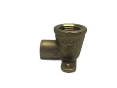 (5) Nibco & Unbranded 1/2” FNPT x 1/2” Sweat Brass Drop Ear 90° Elbow Fittings