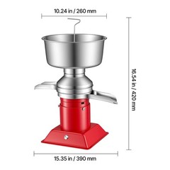 Uimoso Electric Milk Cream Separator with 60L/H Processing Capacity