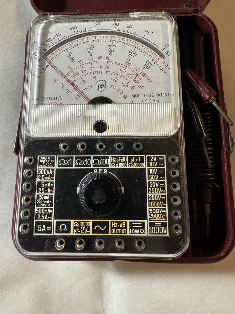 Vintage Milano Italy ICE Superheater 680E Multimeter