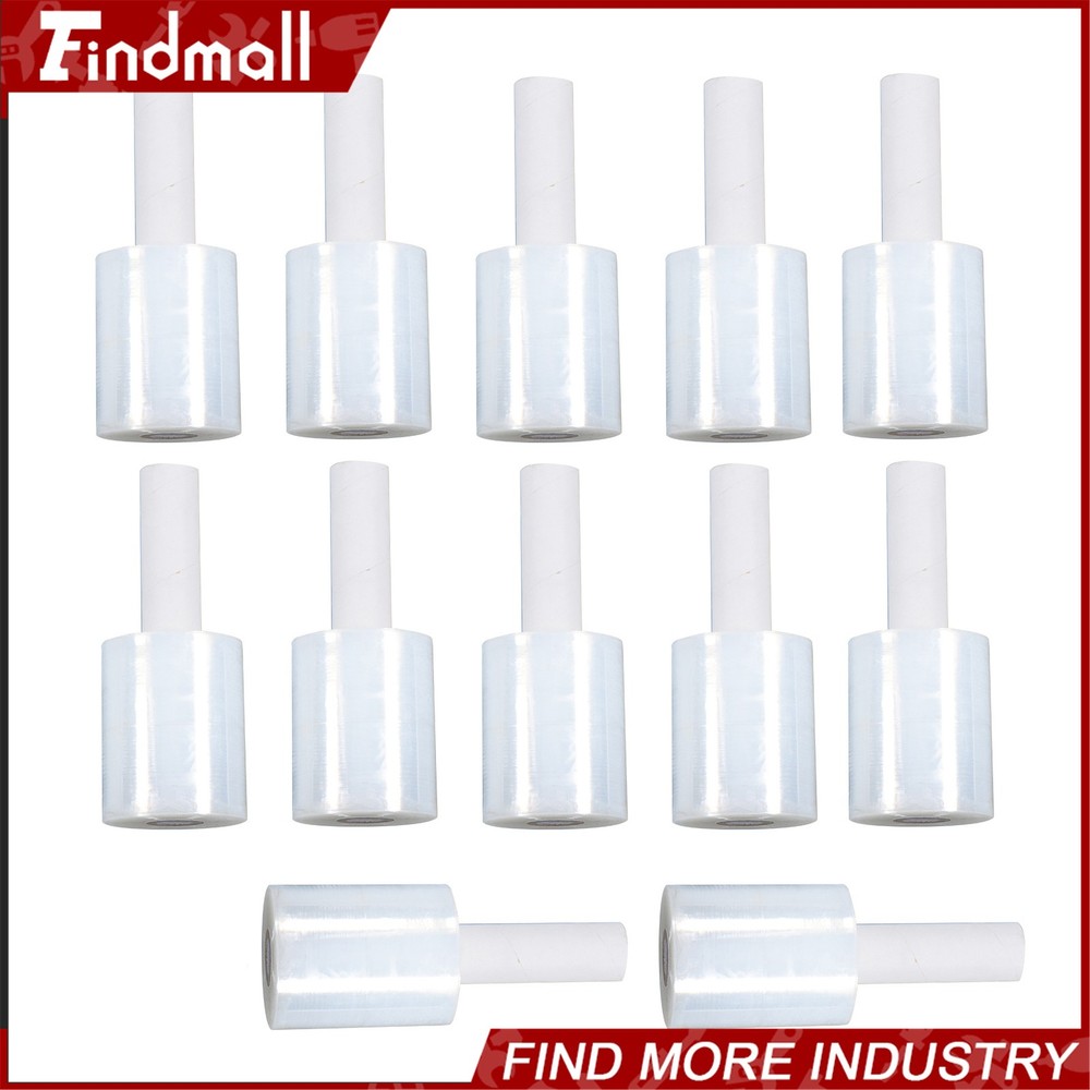 Findmall 12 Rolls 5 Inch x 1000 Ft Stretch Shrink Film Hand Wrap With Handle