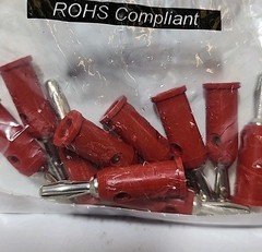 Pomona 1325-2 Solderless Stackable Banana Plug Red 10-Pack DIY Test Lead Connect