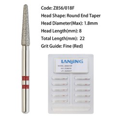 Zirconia Diamond Burs Dental Adjustment FG Round End Taper Cylinder Football