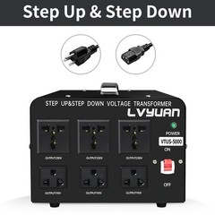 5000W Voltage Transformer Converter Step Up Down 110V 220V-240V Heavy Duty Power