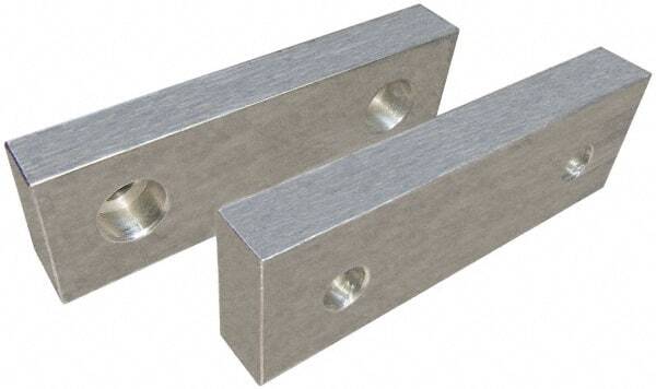 Gibraltar 6″ Wide x 3″ High x 2″ Thick, Flat/No Step Vise Jaw Soft, Aluminum,…