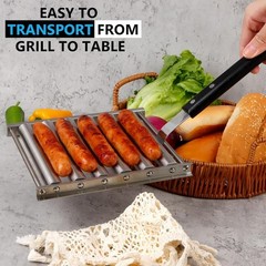 Hot Dog Roller for Grill – Even Grilling & Easy Cleaning Dishwasher Safe