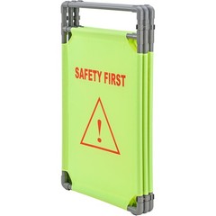 Global Industrial “Safety First” Folding Fabric Barrier Lime Green English