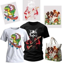 Hot Peel 22″ x 120″ DTF Gang Sheet Transfer Film Printing, Custom Print your Art
