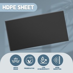 HDPE Plastic Sheet 1/2 X 24 48 Black Flexible Polyethylene Sasylvia High Density