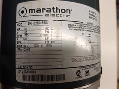 Marathon AC Motor 1/4 HP 1725 RPM 115 V 48Y 5KH32DN5587X TESTED