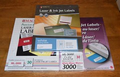 3 packs MACO Laser/Ink Jet 9000 Self-Adhesive White Labels ML-3000 NEW!