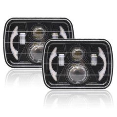 H6054 5×7 LED Headlights Mazda B2200 B2600 RX-7 Sealed Beam DRL Turn Signal DOT