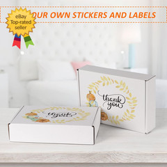 9X6X2 Inches Shipping Boxes Set of 50 White Corrugated Cardboard Box Literature