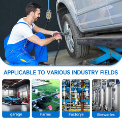 3/4″×100&200&300Ft Compressed Air Line Kit for Shop/Garage, Hdpe-Aluminum Rapid