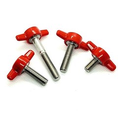M6 Clamping Thumb Screw T Bolts with Red Butterfly Tee Wing Knob Stainless Steel