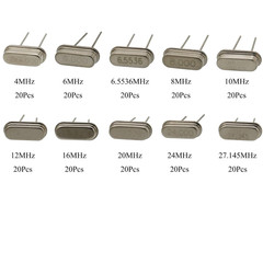 200PCS 10-Value Crystal Oscillator Assortment Kit 4MHz to 27.145MHz
