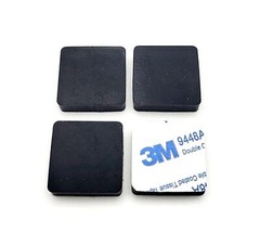 1″ Wide Square Rubber Stick on Feet 1/4″ Thick 3M Adhesive Backing Bumper Pads