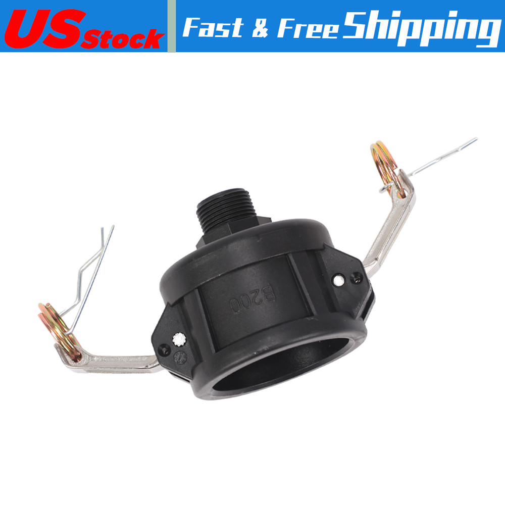 275 330 Gallon IBC Tote Water Tank Drain Adapter 2″Cam Lock Fit Garden Hose 3/4″