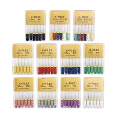 10Pack Dental Endo Root Canal H/K-Files Niti/Steel/Reamers 21/25/31 mm Hand Use